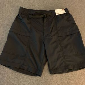 Cargo black utility shorts